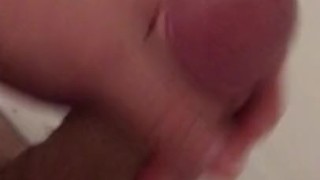 Teen wanks and cums in sink