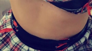 SLUTTY SCHOOL GIRL SHOWS HER PUSSIE BEFORE AND AFTER ITS FUCKED HARD 