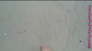 Spaziergang in Nylon am Strand ** Urlaub Wangerland **