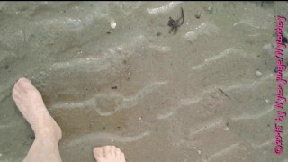 Spaziergang in Nylon am Strand ** Urlaub Wangerland **