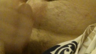 Enjoying myself in bed.