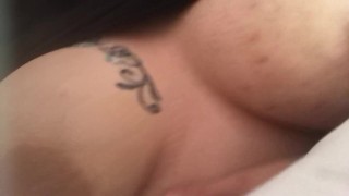 Playing with my big titties