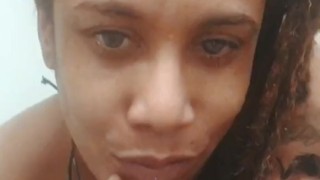 Island Slut FUCKS herself in the SHOWER | Double D Tit Bounce