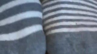 Teen feet after class pov ASMR 