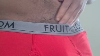 A Briefs close up: Short Flash oF Soft Meat BBC.