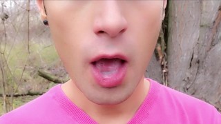 Twink found 6 used condoms by 4 straight friends - cum eat then put in ass