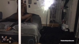 Testing the angle fucking my strap