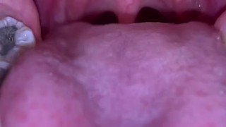 Teen mouth close up 
