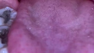 Teen mouth close up 