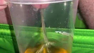 Pissing and edging my seven inch cock