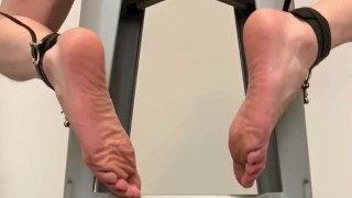 Ankles shackled 