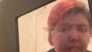 Dumb bitch chokes on 7inches. 
