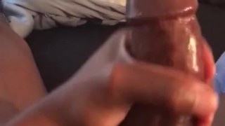 Stroking this BBC while BBW wife is away 