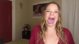 Sticking Out My Long Tongue. Fetish Custom.