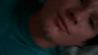 Self facial during jerking session. 