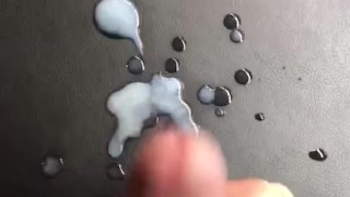 Straight college guy trying not to get caught moaning loud cumming at work leather verbal cumshot