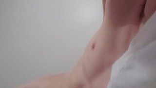 Busting a load on my socks.