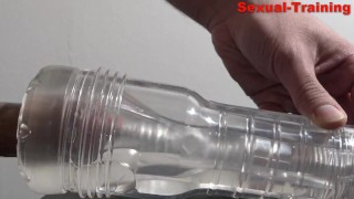 Transparent Fleshlight training for stamina improvement & cum control 1a.