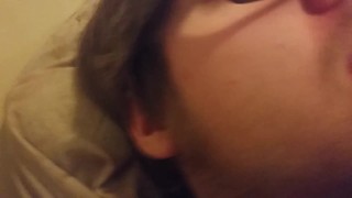 Quietly dirty talking and cumming as mom is downstairs