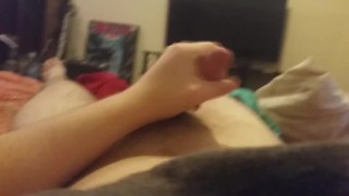 Quietly dirty talking and cumming as mom is downstairs