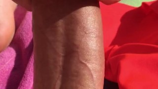 Huge Cumshot in the Sun 