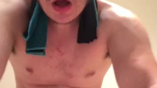 Jerking Off in My Bathroom Huge Load of Cum