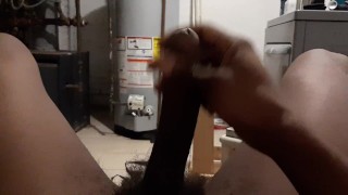 Young BBC uncircumcised masterbation load of cum