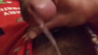 Just a quick cum on the couch in my pajamas (POV J/O)