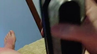 Small penis masturbating with toy