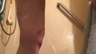 Amateur MILF shower masturbation