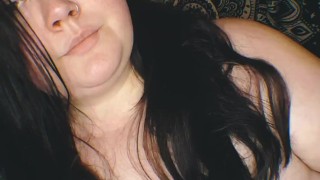 BBW smoking and playing with tits again