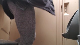 Nerdy Faery's Power Piss MESS At The Urinal