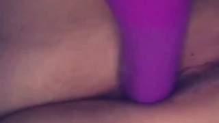 I suck on my purple dildo for you 