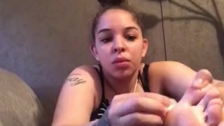 Sexy Teen Cleaning And Oiling Her Sexy Feet