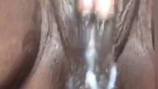 Lick the white creaminess between my chocolate butt cheeks!