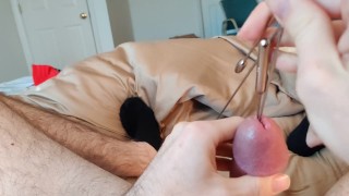 urethral sounding with rosebud sounds and urethra vibrator