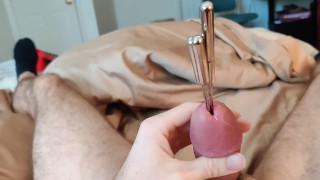 urethral sounding with rosebud sounds and urethra vibrator