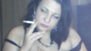 Smoking big titts slut smoking and sucking on skyprivate