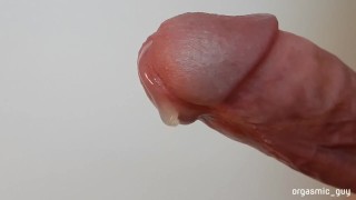 Circumcised penis extreme close up and squirting orgasm cumshot