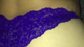 Thick Ass In Purple Makes Me Cum!