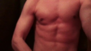Horny twink jerking off 
