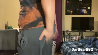 Verbal fat college boy shaking, twerking, and slapping his ass.