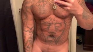 Long Black Dick falls out of pants 