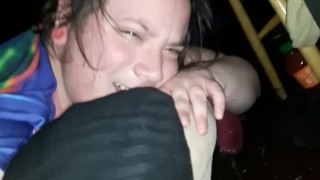 Close up of face getting pounded ends with pov cream pie