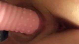 Hot babe has intense orgasm with her new toy