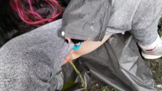 Trashy Chick Pisses Under The Bridge