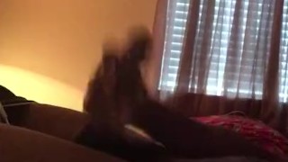 Stroking my big dick until cumshot