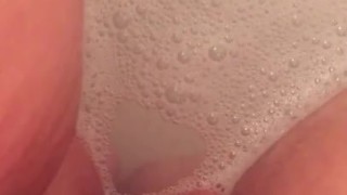 Playing with myself in bubble bath 