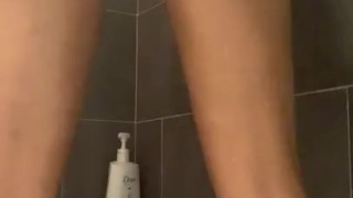 Skinny light skin plays with pussy