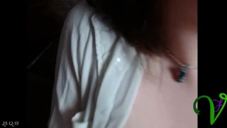 A lot of cum on her face
